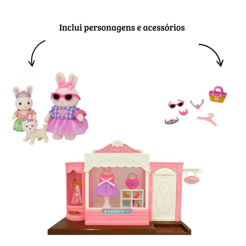 Casinha Feliz Zoop Toys Conjunto Boutique ZP01352 - Casinha de
